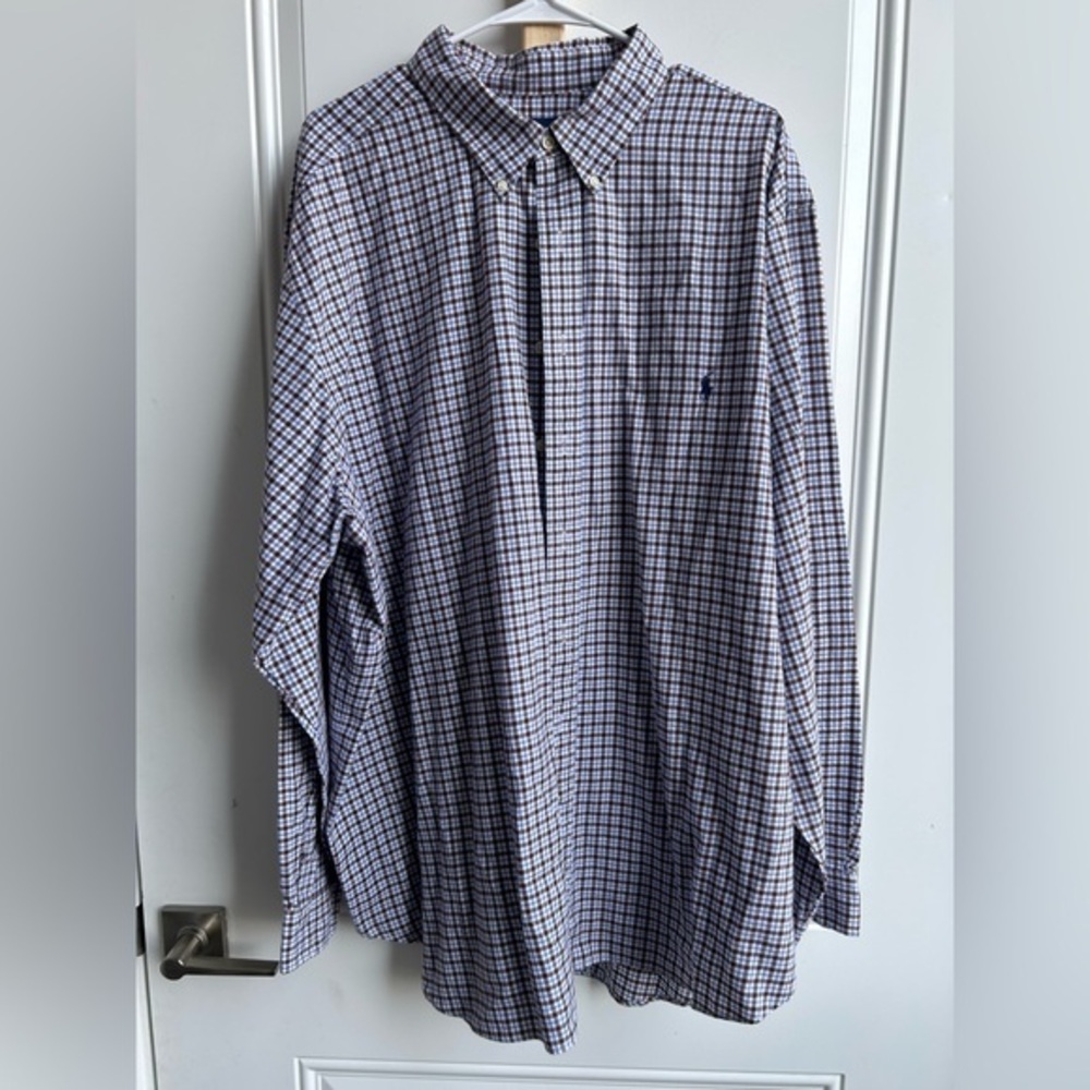 Ralph Lauren | Blue Casual Gingham Shirt | Size 3XB